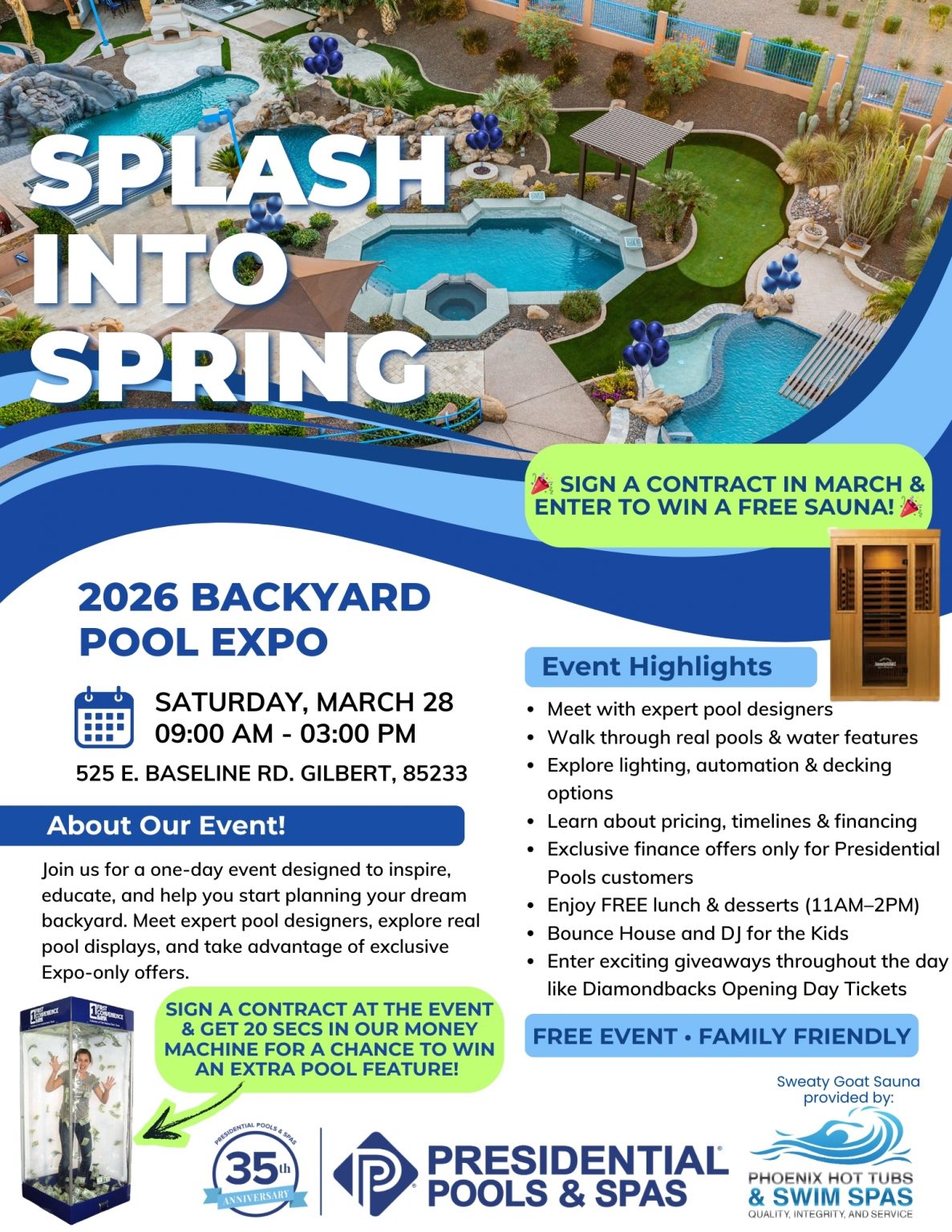 Spring Pool Event Fancy Splash Into Spring | 2026 Backyard Pool Expo – Presidential Pools & Spas